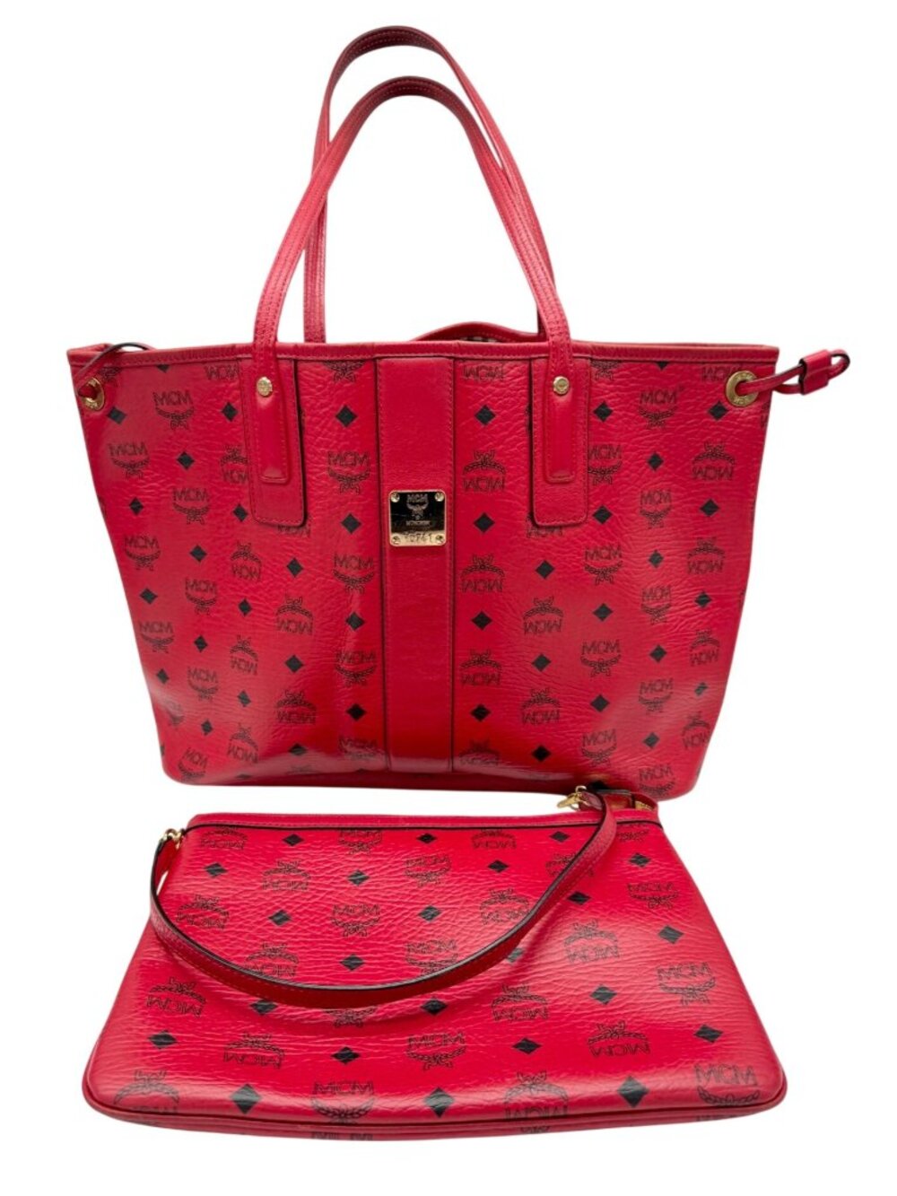 MCM Liz Reversible Large Tote Red
